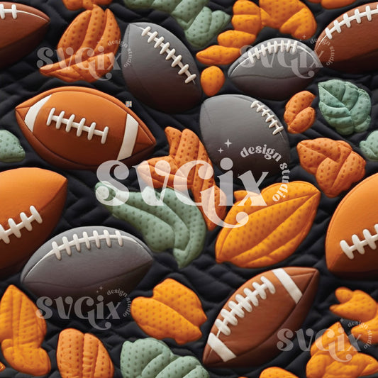 American Football Boys Quilt Seamless Pattern