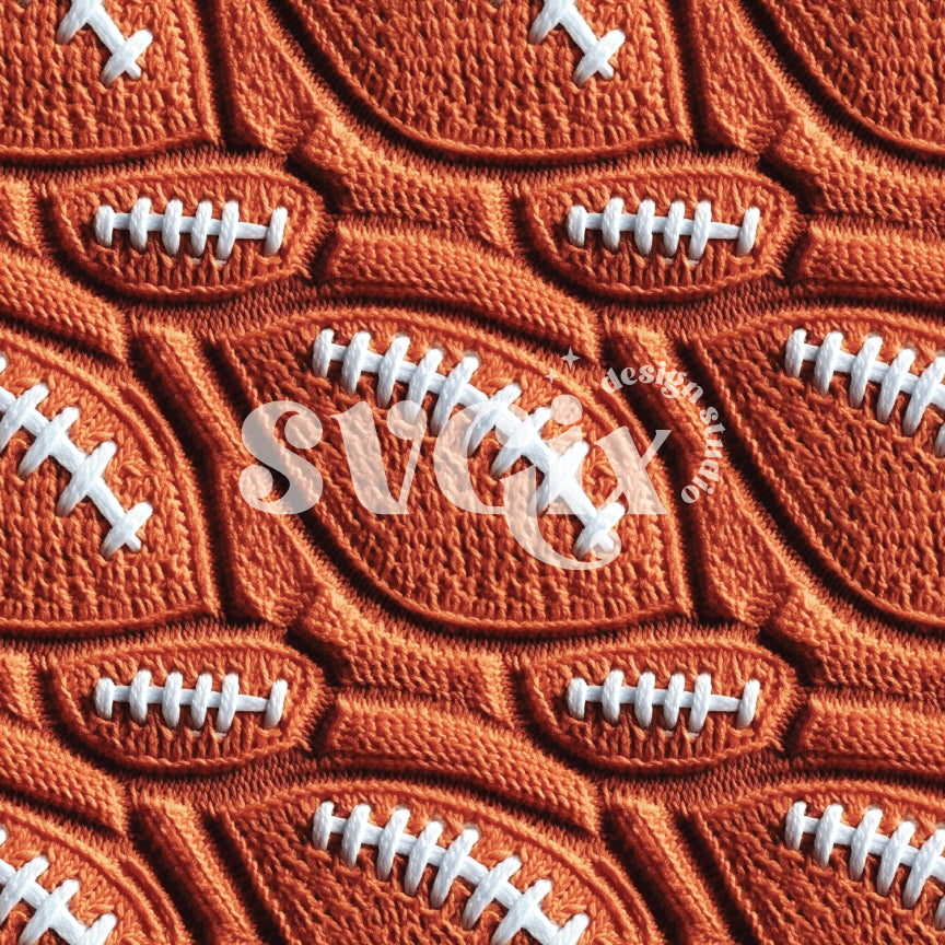 American Football Knit Seamless Pattern