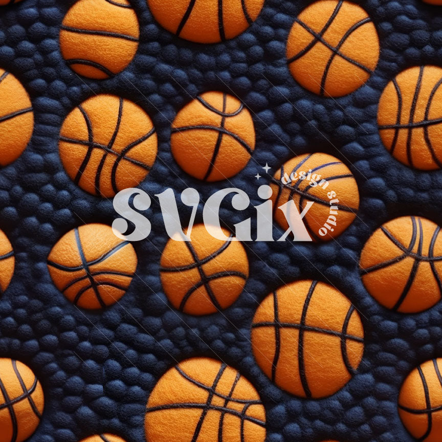 Basketball Inspired Seamless Pattern