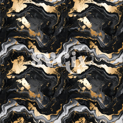 Black Gold Marble Seamless Pattern