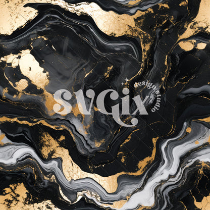 Black Gold Marble Seamless Pattern