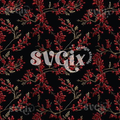 Black & Red Seamless Pattern