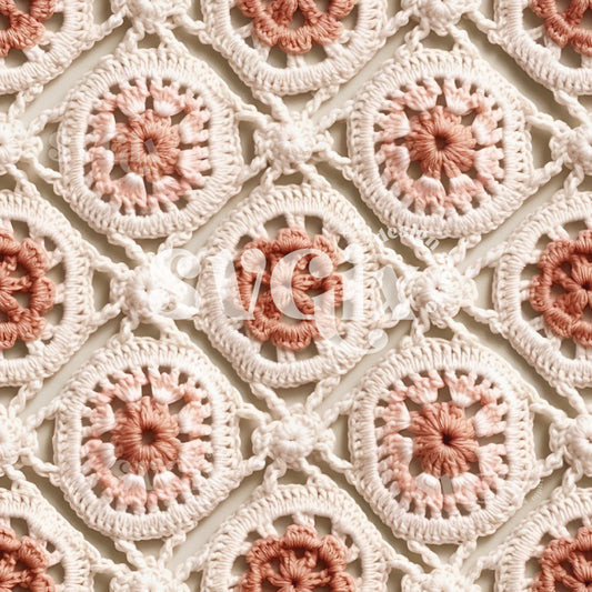 Boho Faux Crochet Seamless Pattern