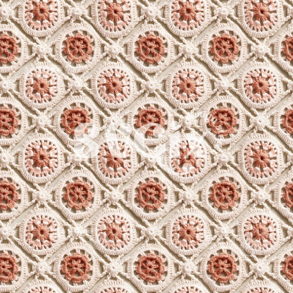 Boho Faux Crochet Seamless Pattern