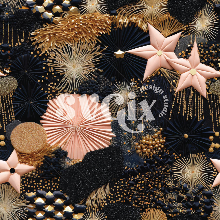 Boujee Fireworks Seamless Pattern by SVGix