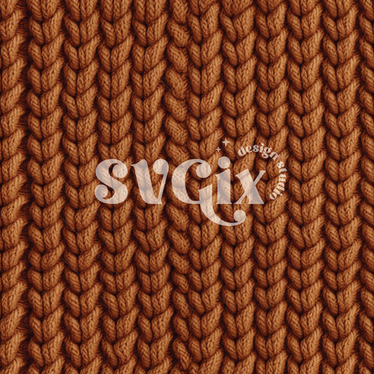 Brown Rust Knit Seamless Pattern