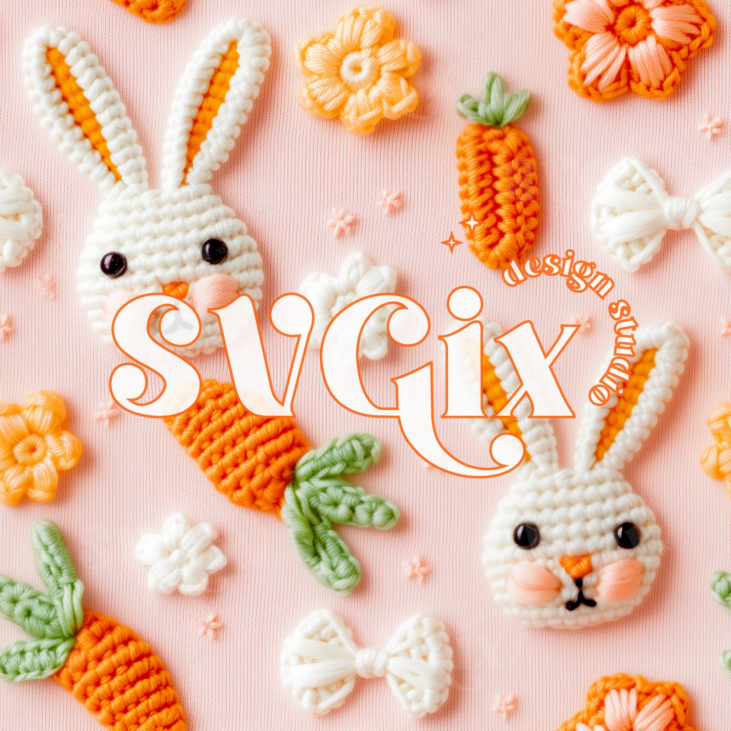 Crocheted Easter Bunnies Seamless