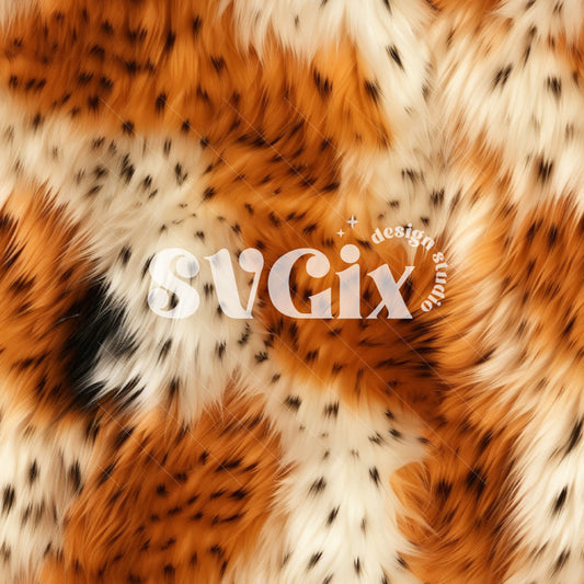 Cheetah Faux Animal Fur Seamless Pattern