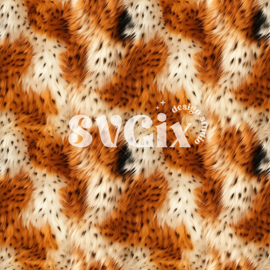 Cheetah Faux Animal Fur Seamless Pattern