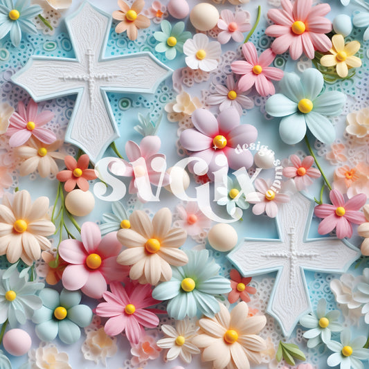 Christian Easter Seamless Pattern