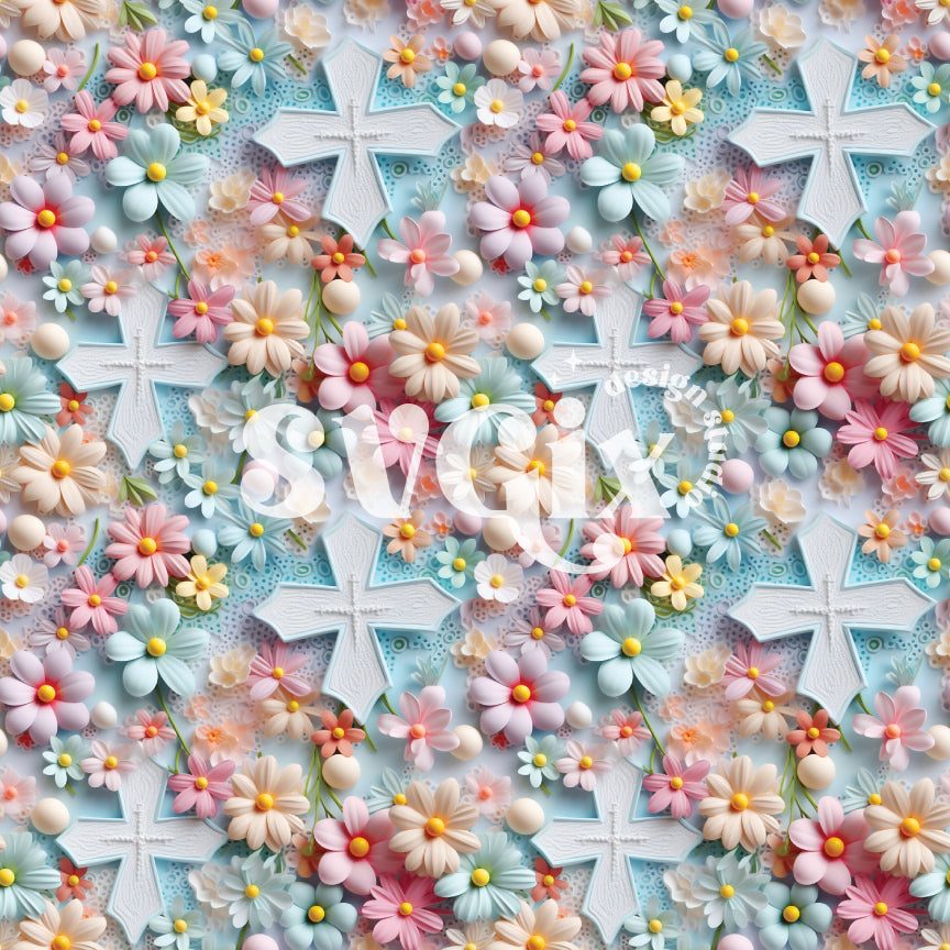 Christian Easter Seamless Pattern