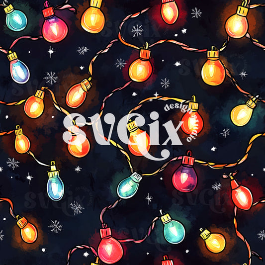 Christmas Lights I Seamless Pattern