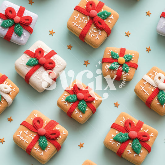 Christmas Presents Seamless Pattern