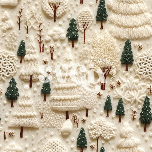 Christmas Snow II Seamless Pattern