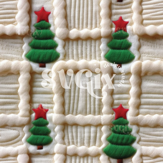 Christmas Trees Frosting Seamless