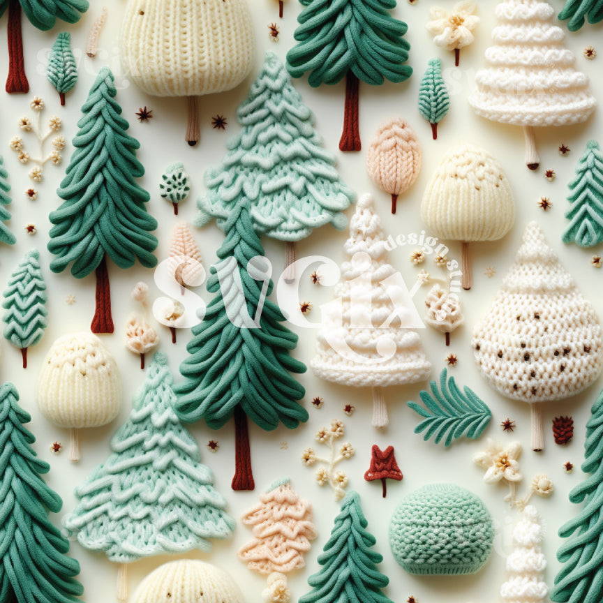 Christmas Trees Seamless Pattern