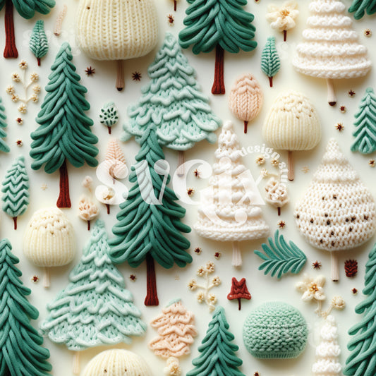 Christmas Trees Seamless Pattern