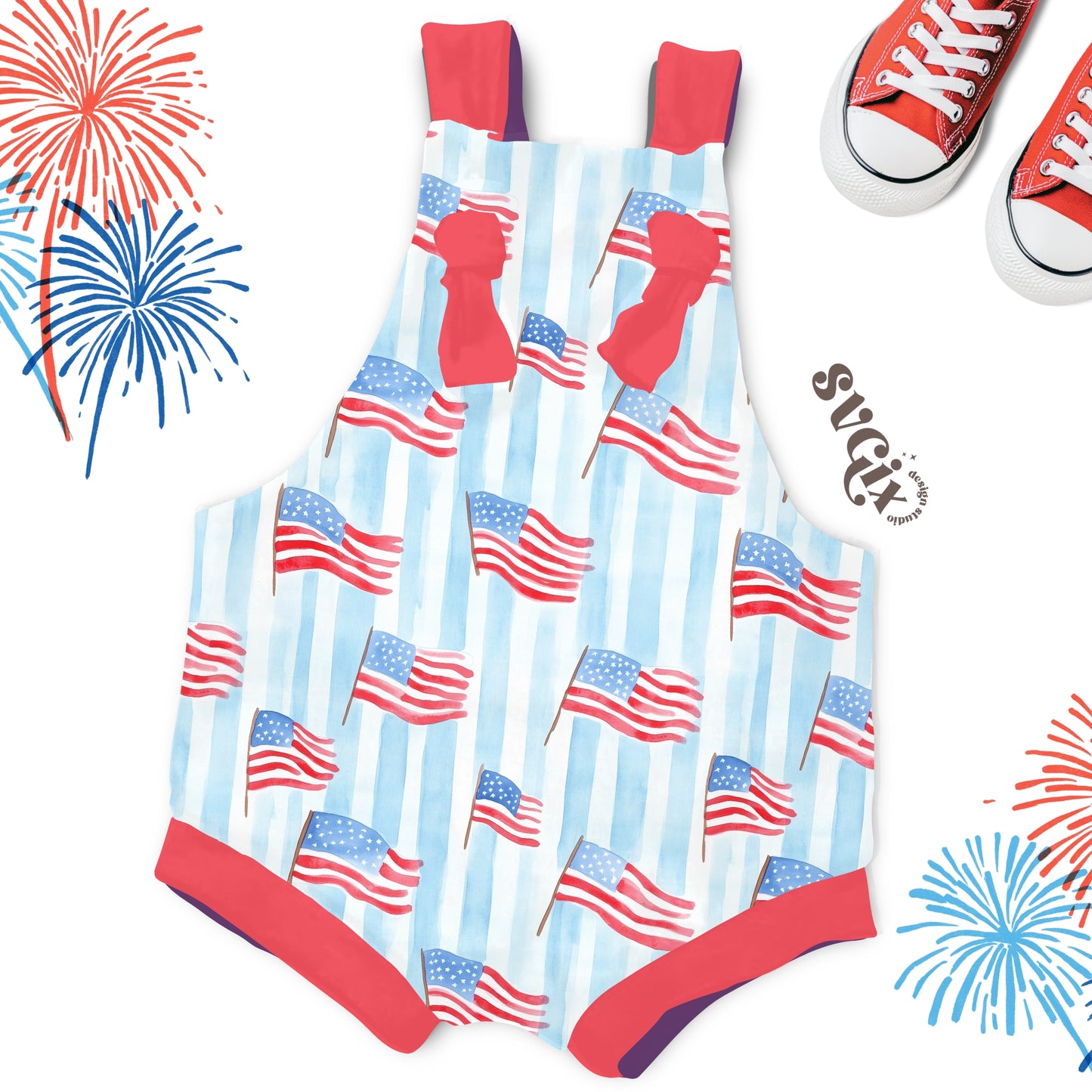 Coastal American Flag FOJ Seamless