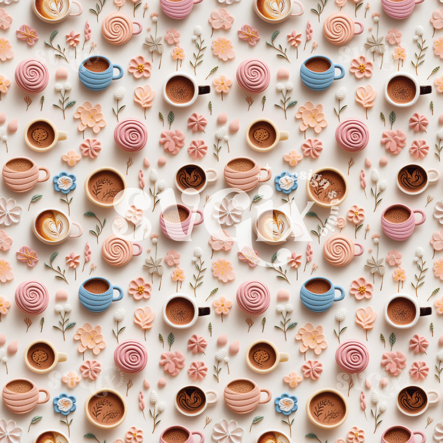 Coffee Cups Seamless Pattern