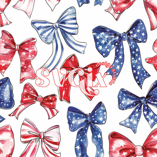 Coquette Fourth of July Seamless Pattern