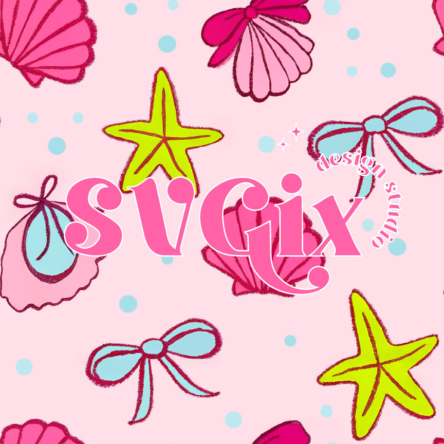 Coquette Seashells Seamless Pattern