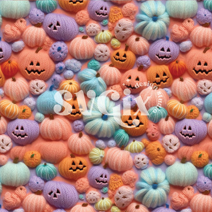 Cute Jack O Lantern Seamless Pattern