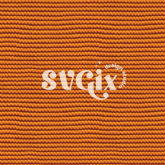 Dirty Orange Knit Seamless Pattern