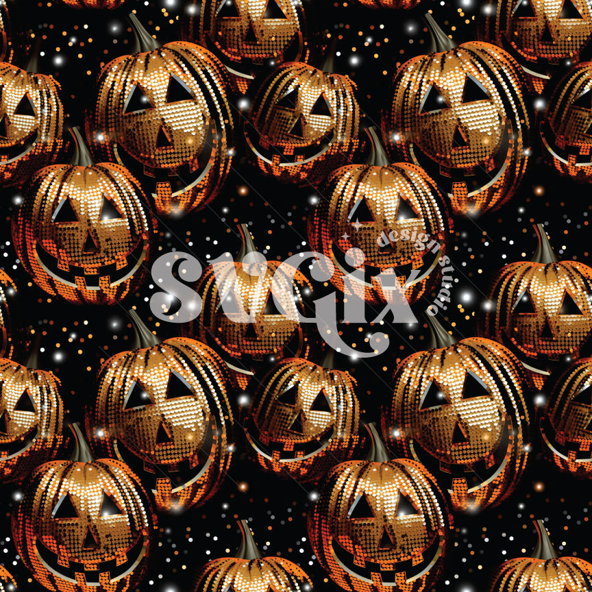 Disco Jack O's Seamless Pattern