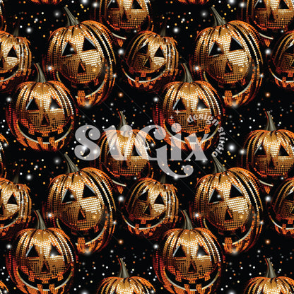 Disco Jack O's Seamless Pattern