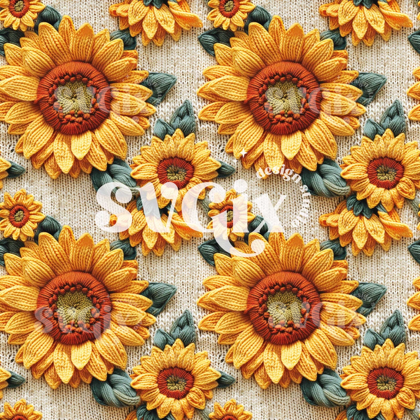 Eternal Summer Sunflowers Seamless Pattern