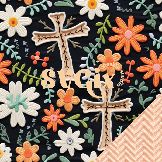 Easter Cross Seamless Pattern