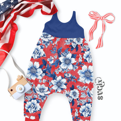 4th of July Toile Seamless