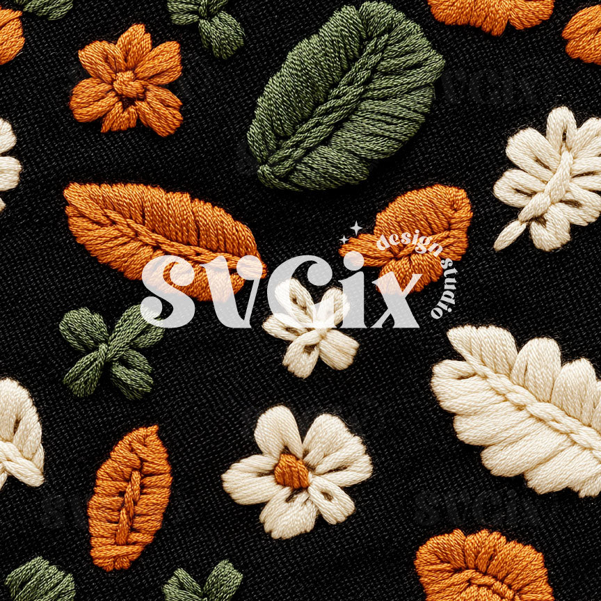 Fall Floral Matching Fall Seamless Pattern