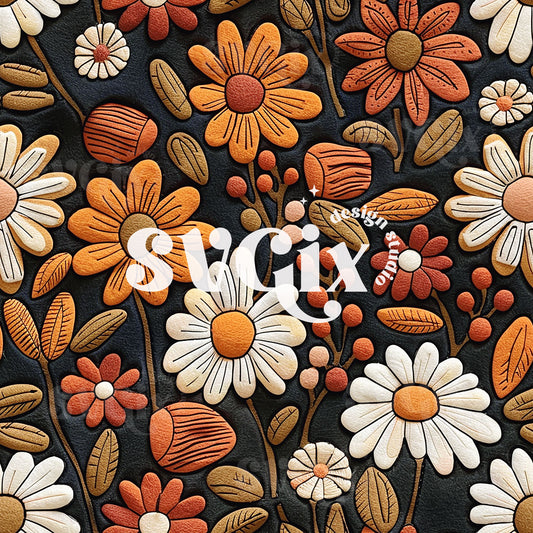 Fall Floral Seamless Pattern