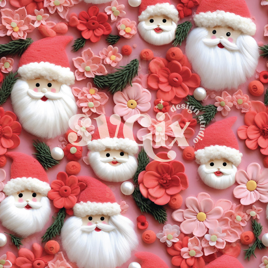 Fluffy Beard Santas Seamless Pattern - LIMITED 5