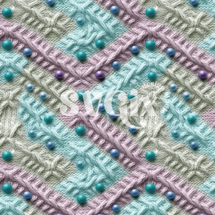 Frozen Knitting Seamless by SVGix