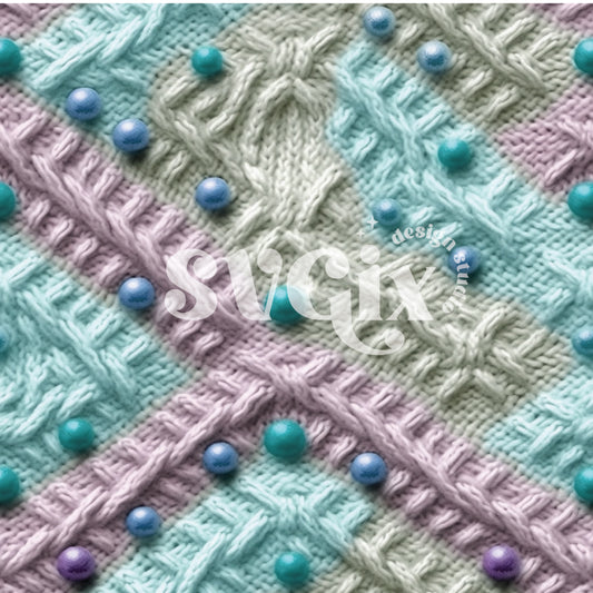 Frozen Knitting Seamless by SVGix