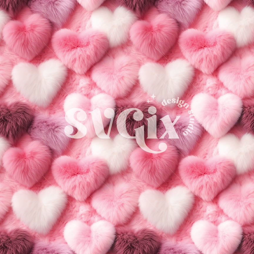 Fur Valentines Seamless Pattern