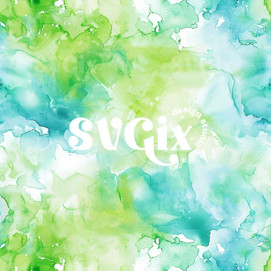 Green Blue Watercolor Background Seamless Pattern