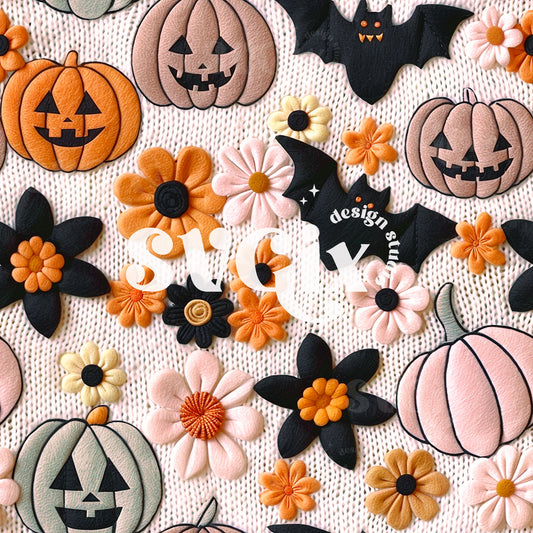 Groovy Halloween Knit Seamless Pattern