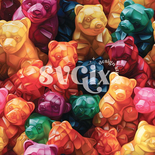 Gummy Bears Seamless Pattern