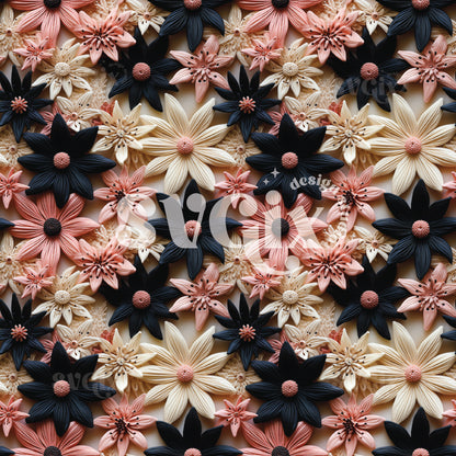 Halloween Floral II Seamless Pattern