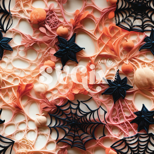 Halloween Spiderwebs Seamless Pattern