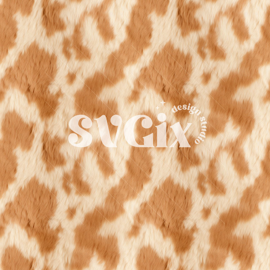 Ivory Cream Cow Fur Seamless Pattern