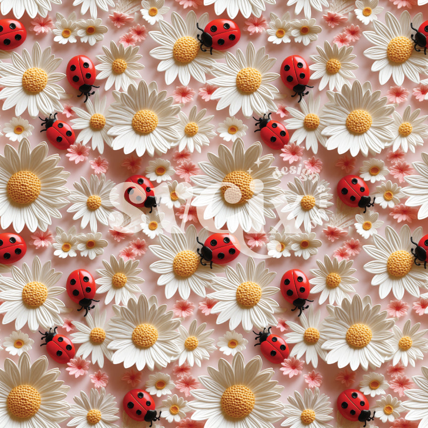 Ladybugs Seamless Pattern