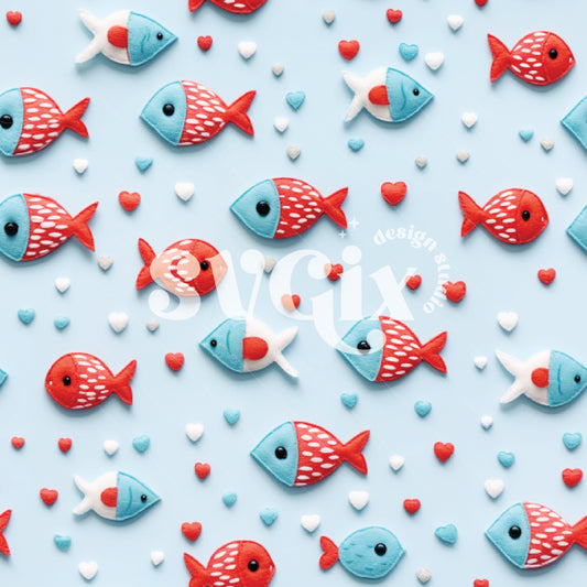 Love Reef Seamless Pattern