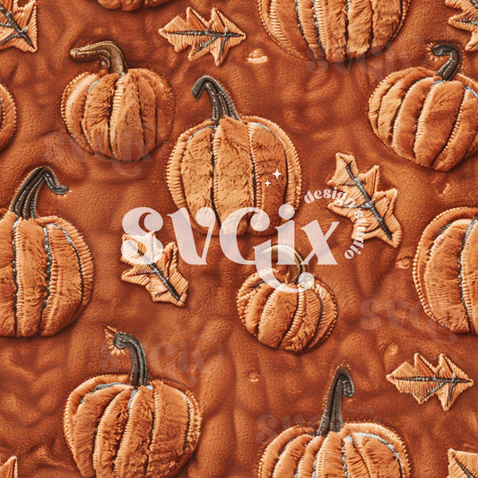Mink Pumpkins Seamless Pattern