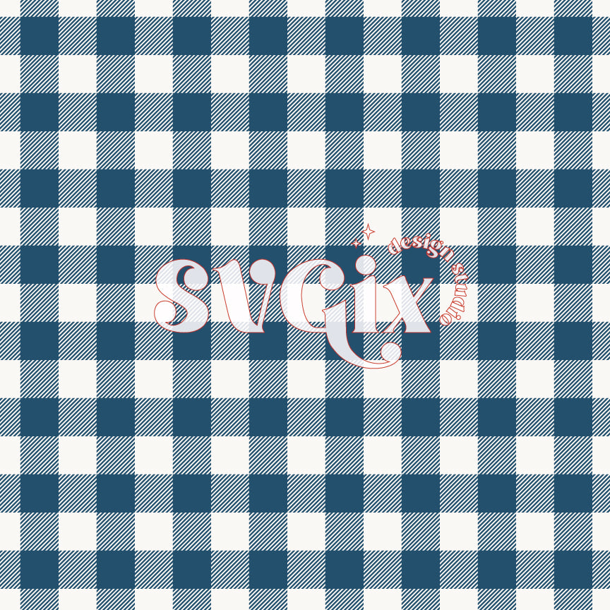 Navy Buffalo Gingham Seamless Pattern