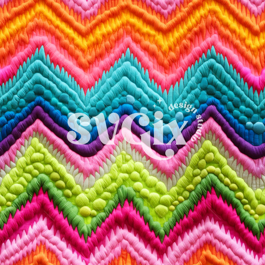 Neon Chevron I Seamless Pattern