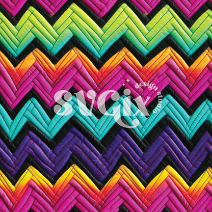 Neon Chevron Seamless Pattern